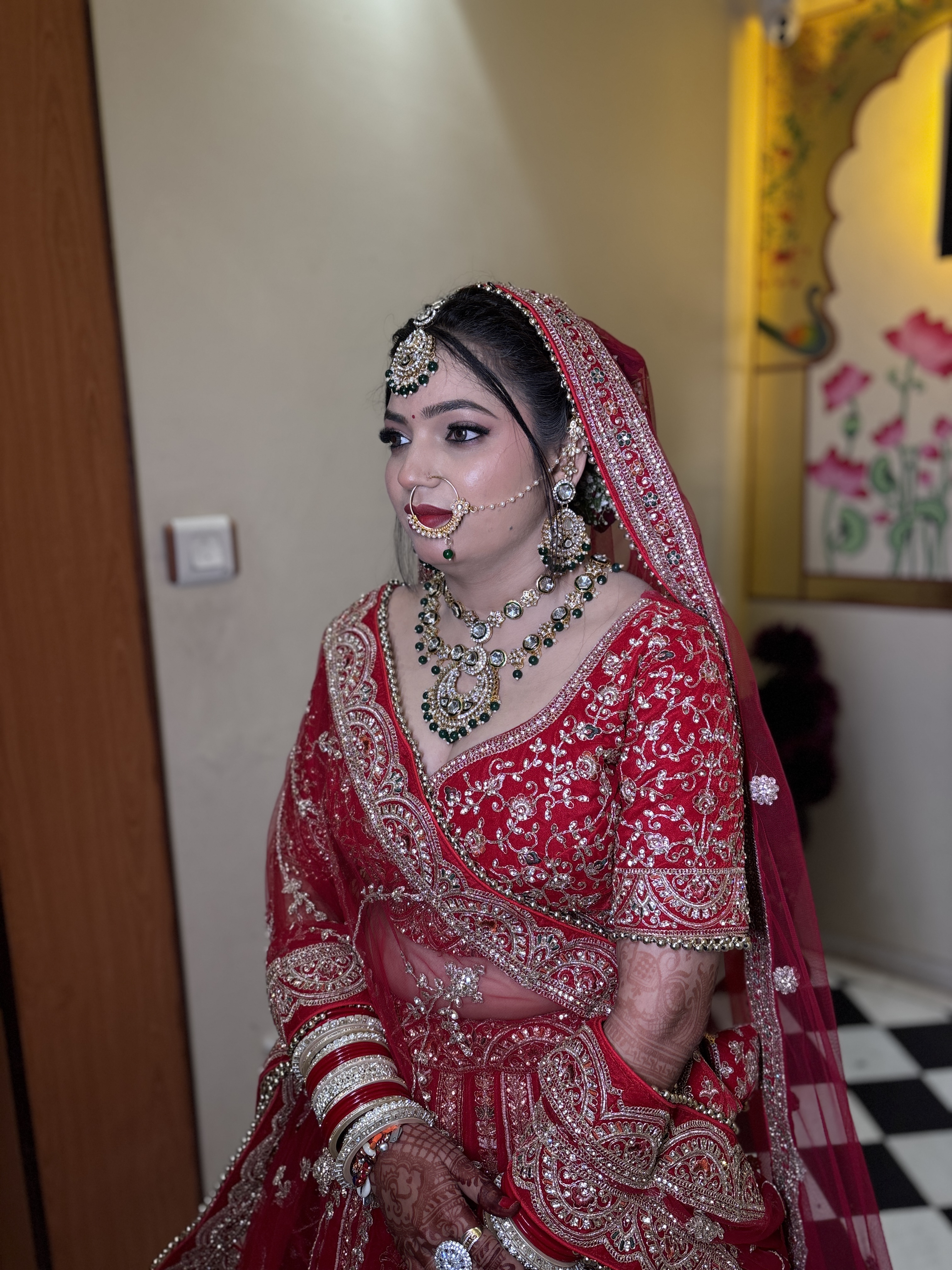 Traditional Red Bridal Glow