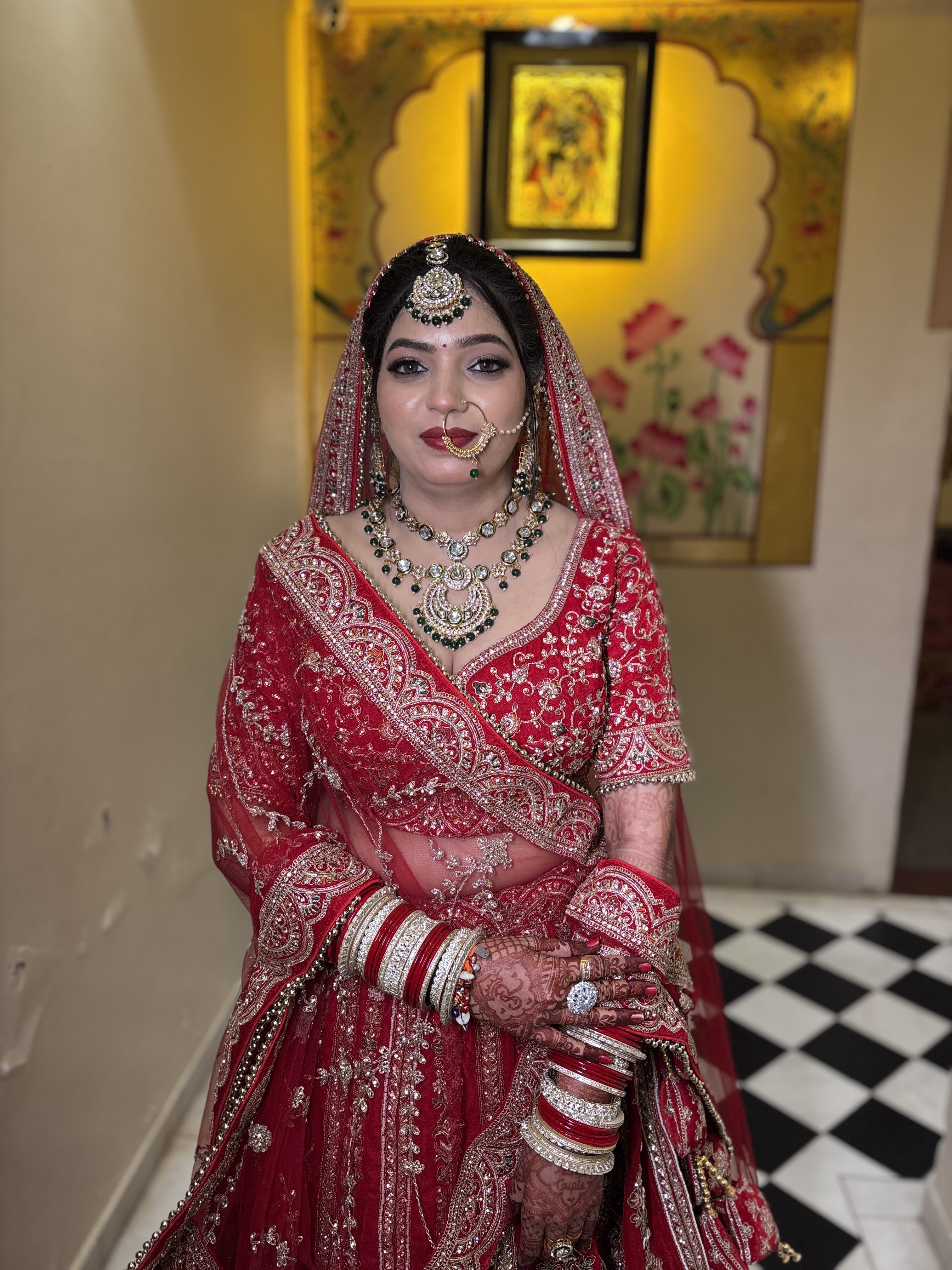 Traditional Red Bridal Glow